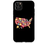 Carte des États-Unis d'Amérique - À Collectionner pour Homme et Femme Coque pour iPhone 11 Pro Max