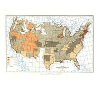 Carte des Etats-Unis d'Amérique de 1892