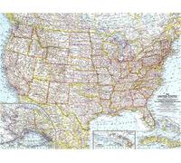 Carte des Etats-Unis d'Amérique de 1961