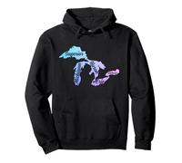 Carte des Grands Lacs du Michigan Vintage Pride Sweat à Capuche