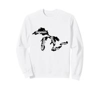 Carte des Grands Lacs du Michigan Vintage Pride Sweatshirt
