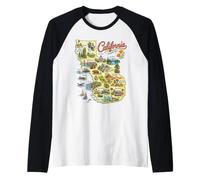 Carte des icônes Californie CA USA Manche Raglan