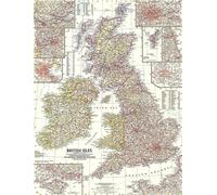 Carte des îles britanniques de 1958