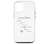 Carte des îles sous Le Vent Antigua St Martin Brabuda Coque pour iPhone 12/12 Pro