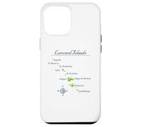 Carte des îles sous Le Vent Antigua St Martin Brabuda Coque pour iPhone 12 Pro Max