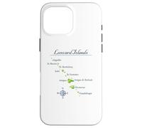 Carte des îles sous Le Vent Antigua St Martin Brabuda Coque pour iPhone 16 Pro Max