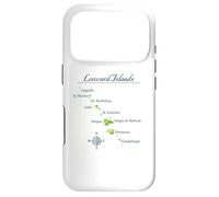 Carte des îles sous Le Vent Antigua St Martin Brabuda Coque pour iPhone 17 Pro