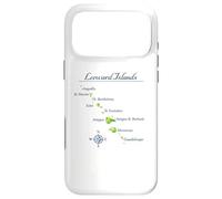 Carte des îles sous Le Vent Antigua St Martin Brabuda Coque pour iPhone 17 Pro Max