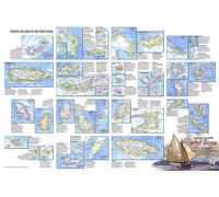 Carte des îles touristiques des Antilles 1981