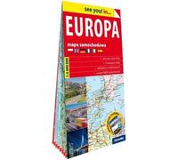 Carte des itinéraires en papier de l'Europe 1:4 000 000