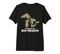 Carte des Lacs de la Bio-Région T-Shirt Haut de Gamme