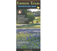 Carte des loisirs de l'est du Texas | Benchmark Maps