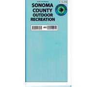 Carte des loisirs de plein air du comté de Sonoma, Californie | Tom Harrison Maps