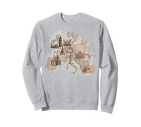 Carte des Monuments célèbres de l'europe - Voyage européen emblématique Sweatshirt