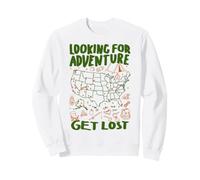 Carte des Parcs nationaux des États-Unis - pour randonnée, Camping, Aventure Sweatshirt