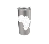 Carte des pays africains Carte de l'Afrique Gobelet isotherme en acier inoxydable double paroi