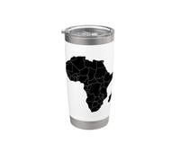 Carte des pays africains Carte de l'Afrique Gobelet isotherme en acier inoxydable double paroi
