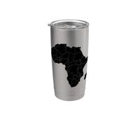 Carte des pays africains Carte de l'Afrique Gobelet isotherme en acier inoxydable double paroi