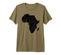 Carte des Pays africains Carte de l'Afrique T-Shirt Haut de Gamme