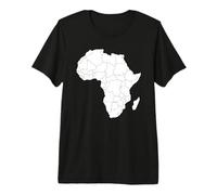 Carte des Pays africains Carte de l'Afrique T-Shirt Haut de Gamme