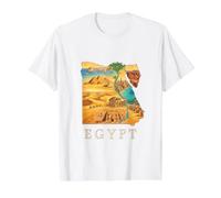 Carte des Racines égyptiennes - Pyramides du Caire Gizeh Souvenir de l'Égypte T-Shirt Graphique avec Valeur