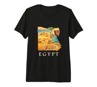 Carte des Racines égyptiennes - Pyramides du Caire Gizeh Souvenir de l'Égypte T-Shirt Haut de Gamme