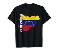 Carte des racines vénézuéliennes Fierté vénézuélienne Drapeau du Venezuela T-Shirt