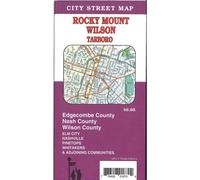 Carte des rues de Rocky Mount / Wilson / Tarboro, Caroline du Nord | GM Johnson