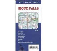 Carte des rues de Sioux Falls, Dakota du Sud | GM Johnson