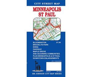 Carte des rues - Minneapolis, Saint-Paul (Minnesota) | GM Johnson