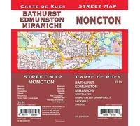 Carte des rues - Moncton, Edmundston, Miramichi, Bathurst (Nouveau-Brunswick) | GM Johnson