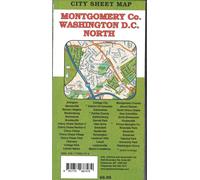 Carte des rues - nord du comté de Montgomery, Washington DC | GM Johnson