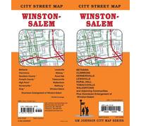 Carte des rues - Winston-Salem, Caroline du Nord | GM Johnson