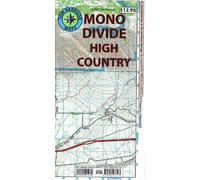 Carte des sentiers de Mono Divide High Country | Tom Harrison Maps