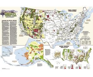 Carte des terres fédérales des États-Unis de 1982