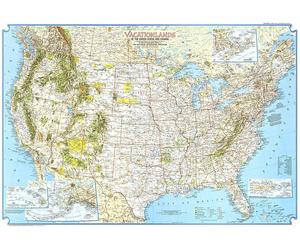 Carte des terres vacantes des États-Unis et du Canada de 1966
