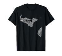 Carte des Tonga, Tonga dans les langues du monde T-Shirt