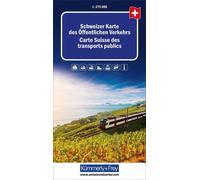 Carte des transports publics en Suisse | Kümmerly & Frey