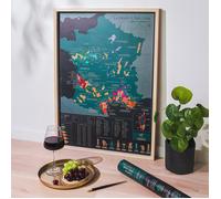 Carte des vignobles à gratter