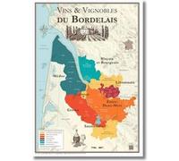 Carte des Vins de Bordeaux et Vignobles du Bordelais - Affiche A2