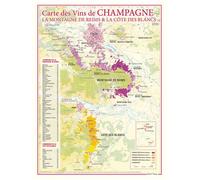 Carte des vins de champagne la montagne et la cote des blancs La montagne de Reims et la côte des blancs - Benoît France - Benoit France - broché - Atlas / carte