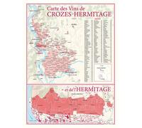 Carte des vins de crozes-hermitage - - Benoît France - Benoit France - Atlas / carte