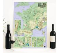 Carte des Vins de France 2026 - Relief - B2 sans Cadre - UTTSCHEID | Carte des vignobles français - Relief coloré et détaillé - Format B2 - Sans cadre - Papier 170 g/m² mat