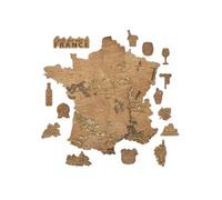 Carte des vins de France en bois Creatifwood