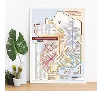 Carte des vins de France et leurs cépages « Les stations » IGP 30X40