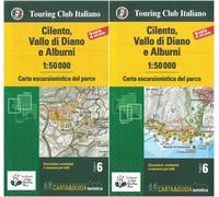 Carte détailée + guide - Parc national du Cilento et du Val de Diano (Campanie) | Touring Club Italiano