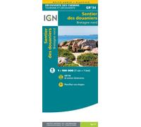 Carte détaillée - Sentier des douaniers (Bretagne nord) - GR34 | IGN