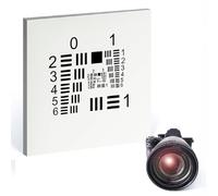 Carte d'étalonnage de résolution d'objectif de caméra, Carte d'étalonnage de Cartes de Film Positif/négatif 1/2/3 Pouces, précision ± 1 µm, Non réfléchissante(Positive Film Card,1 * 1 in (4~5))