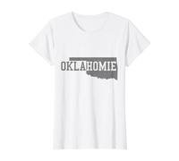 Carte d'État drôle Oklahoma Vintage Pride T-Shirt Graphique avec Valeur