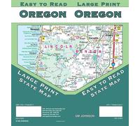 Carte d'état - Oregon (gros caractères, facile à lire) | GM Johnson